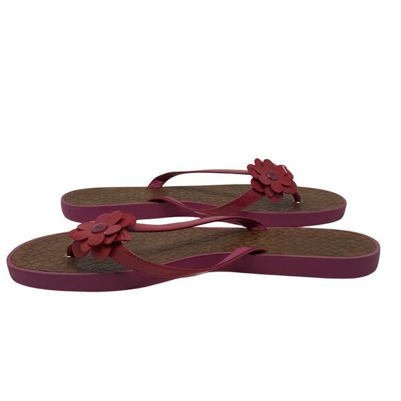 Coach Lindy Pink Flower Flip-Flop Sandals Women’s US 9 – Gently Used - Picture 3 of 5